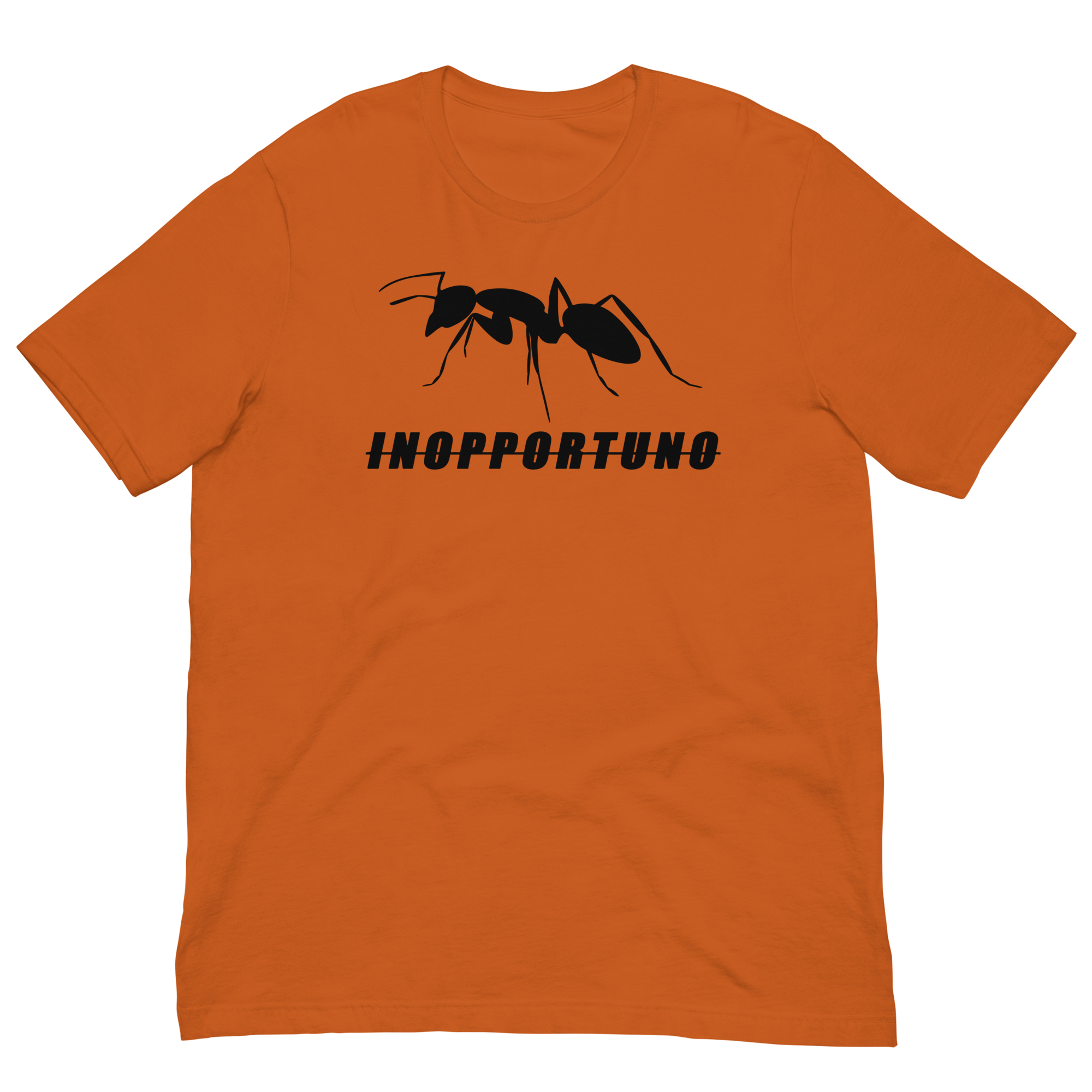 T-SHIRT INOPPORTUNO BROWN – BLACK LOGO