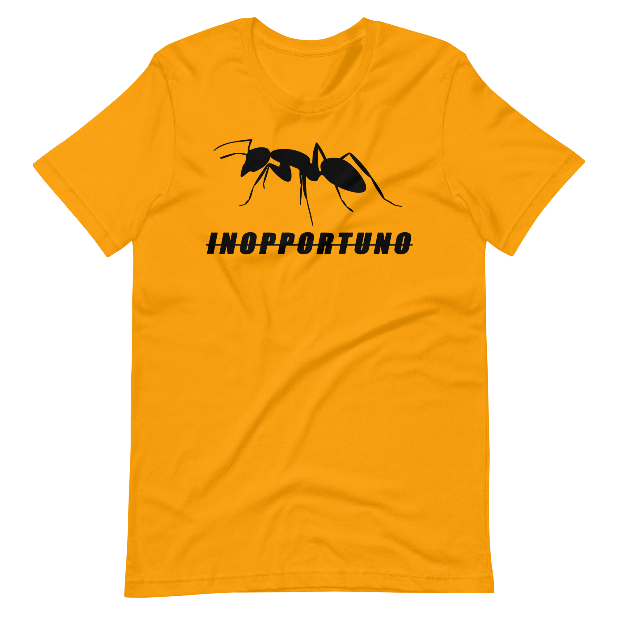 T-SHIRT INOPPORTUNO YELLOW – BLACK LOGO