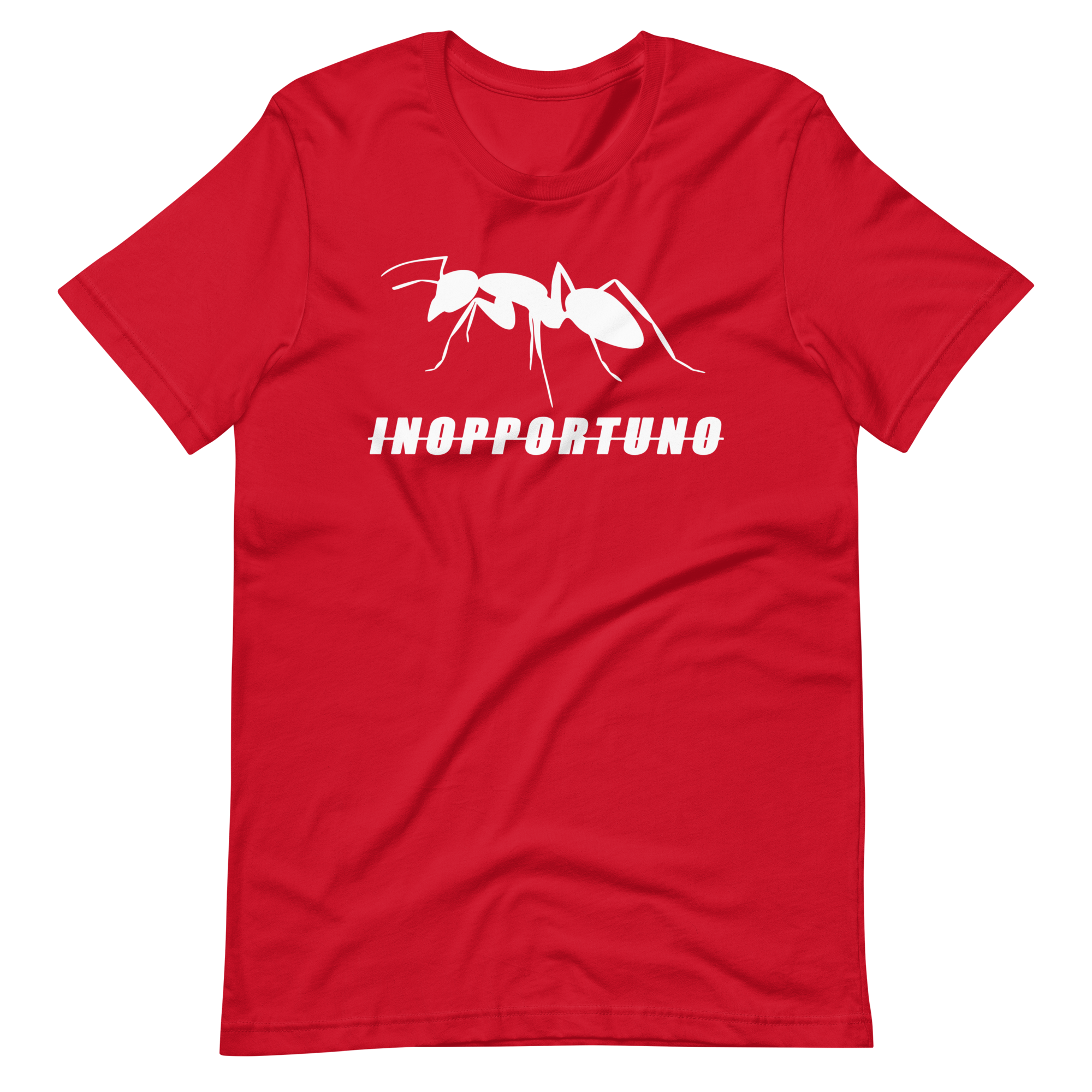 T-SHIRT INOPPORTUNO RED – WHITE LOGO