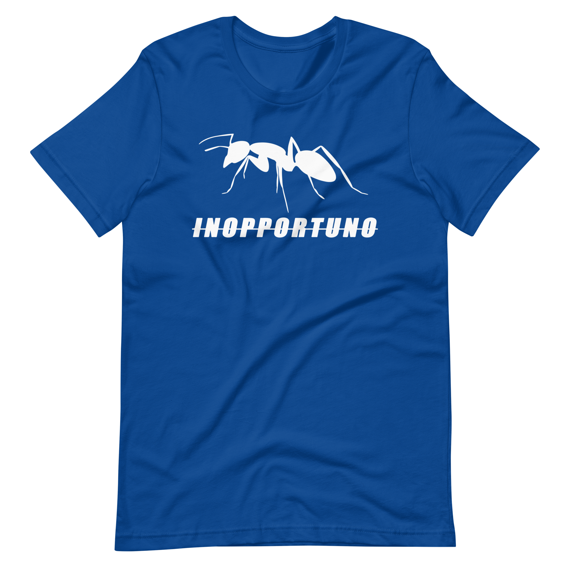 T-SHIRT INOPPORTUNO ROYAL BLUE – WHITE LOGO